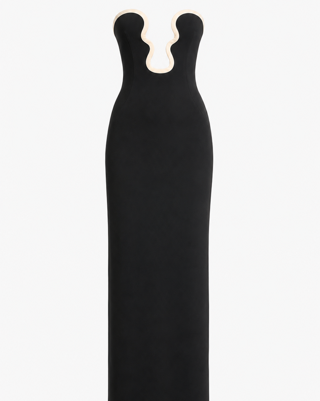Strapless Bodycon Maxi Dress — Black