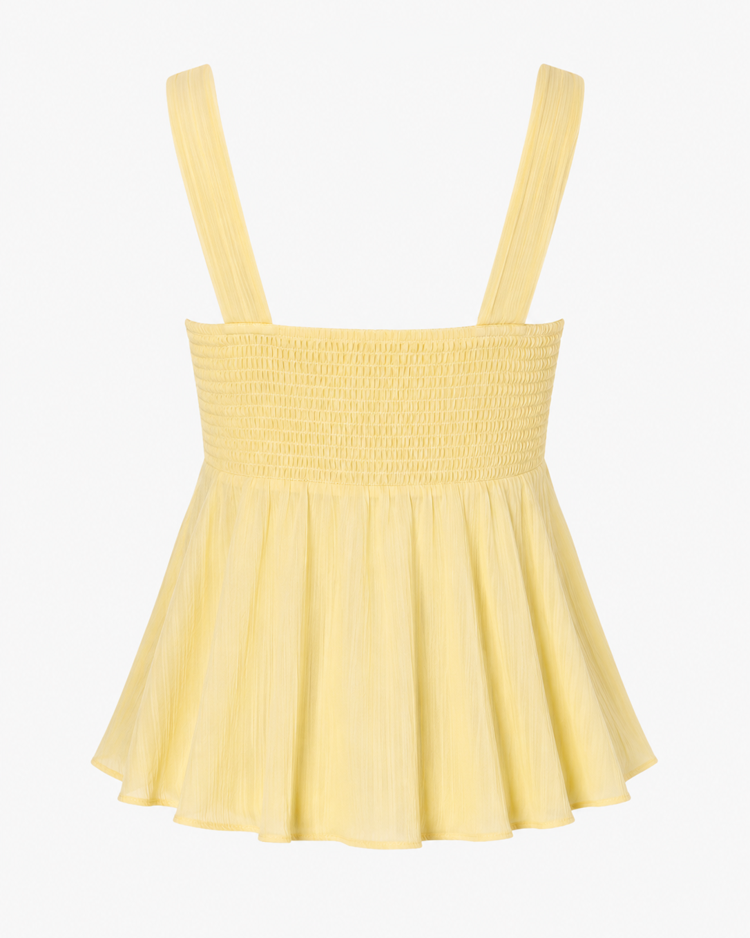 Eyelet Lace Cami Top — Light Yellow
