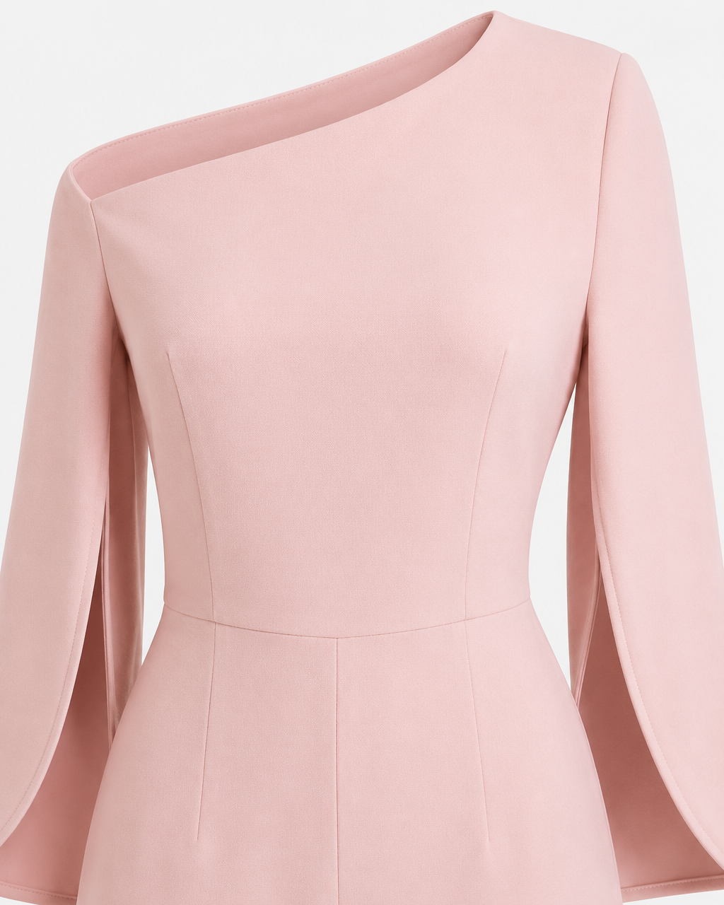 Beaded Round Neck Jumpsuit — Pink