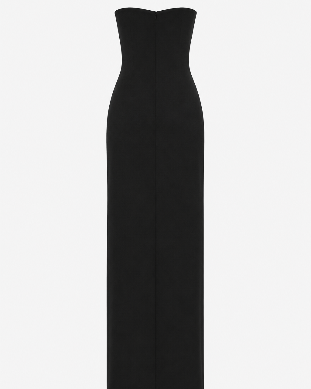 Strapless Bodycon Maxi Dress — Black
