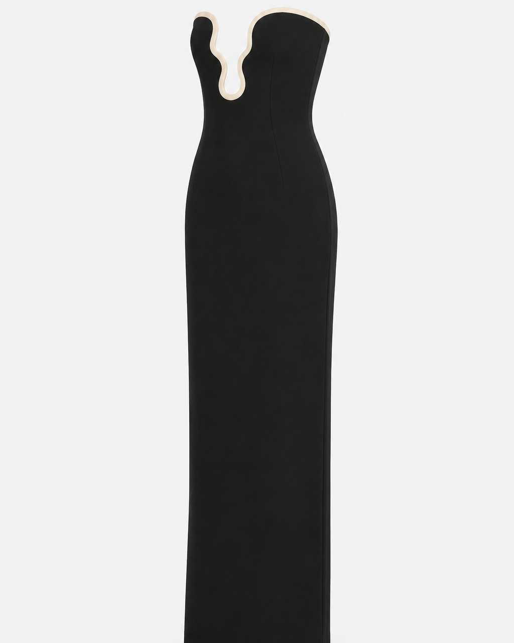 Strapless Bodycon Maxi Dress — Black