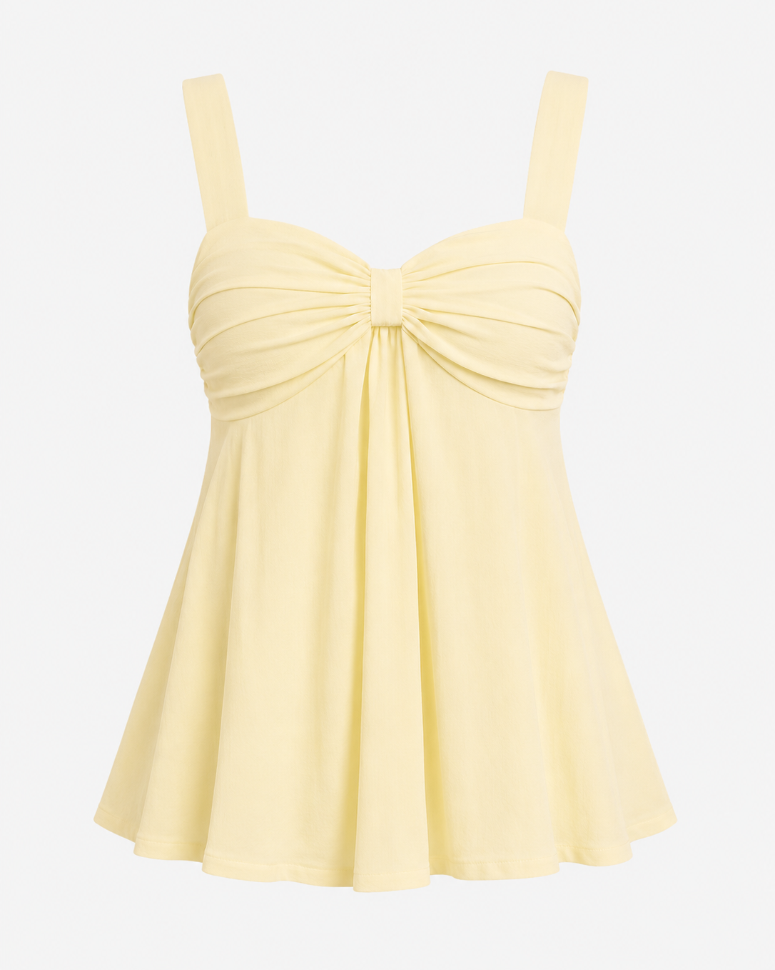 Eyelet Lace Cami Top — Light Yellow