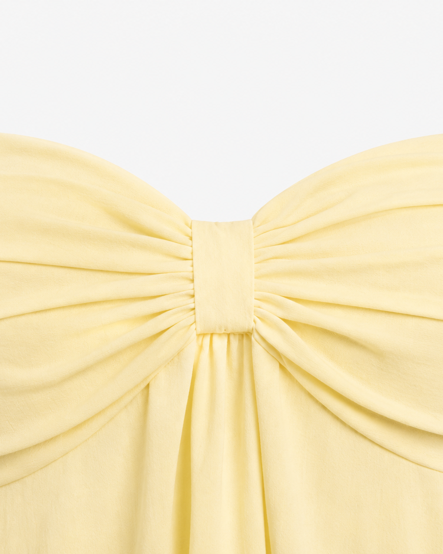 Eyelet Lace Cami Top — Light Yellow
